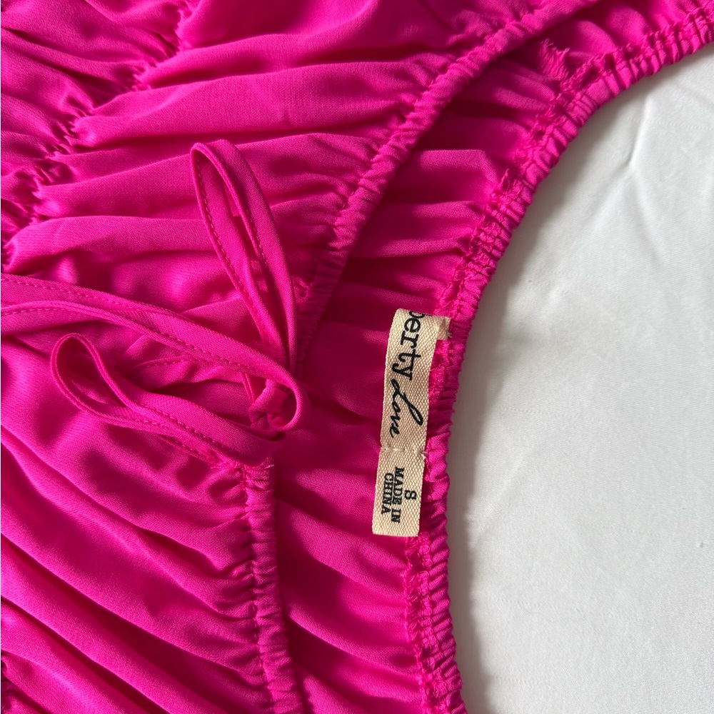 NWT! Liberty Love Fuchsia Mini Dress - Picture 3 of 9